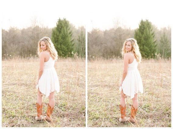 Waterford Pennsylvania Country Sun Drenched Field Senior Session Jessica Husted Photography